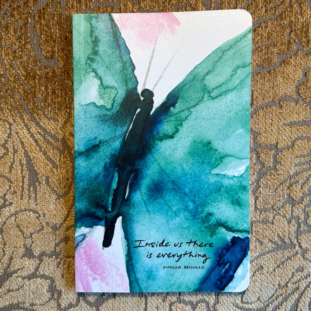 NWOT lined journal with quotes and watercolor art